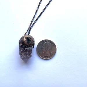 Copper Spirit Quartz & Herkimer Diamond Necklace
